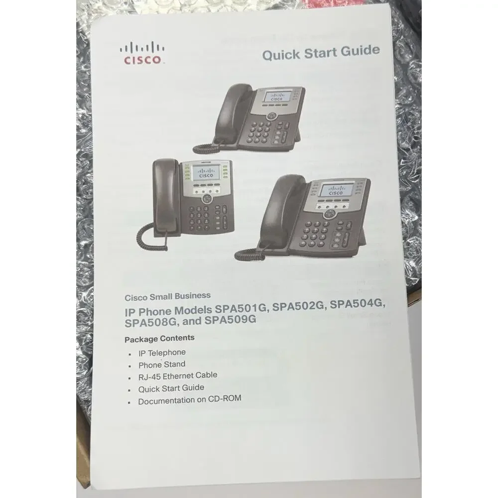 Cisco SPA502G IP Phone Lot of 6 VoIP Business Office Desk Phones RJ45